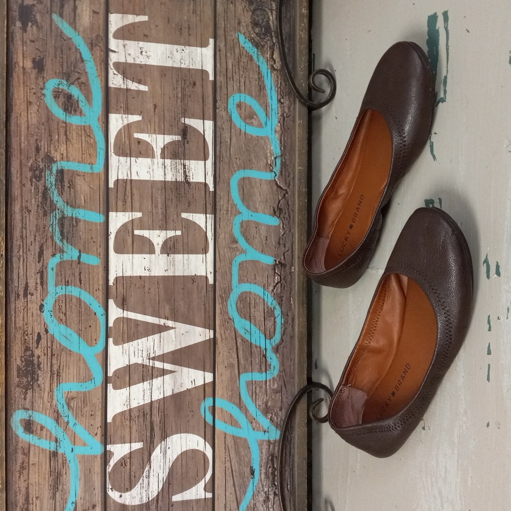 Lucky Brand Brown Ballet Flats
